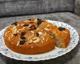 A picture of step 10 of Banana Suji Cake.