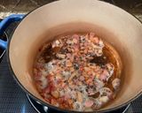 A picture of step 1 of Cuban black bean soup.