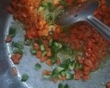 A picture of step 2 of Chicken Manchurian with egg fried rice.