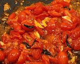A picture of step 2 of Baked Burrata with Roasted Tomatoes,Olive Oil and White Wine Vinegar.