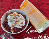 A picture of step 3 of Beetroot Halwa with Whipped Cream.