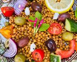 A picture of step 3 of Greek Fakes Salata - Lentil and Summer Vegetable Salad 🌱.