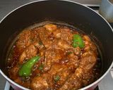 A picture of step 1 of Daigi biryani.