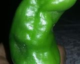 A picture of step 1 of Mirch ky pakory.