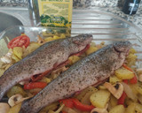 Foto del paso 3 de la receta: Trucha rellena de jamón con guarnición