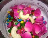 A picture of step 2 of Biscuits modak with tutifruti filling.