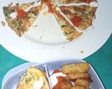 Foto langkah ke 5 dari resep Dadar Telur sayur pizza.