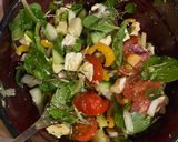 A picture of step 4 of Thai style Asian salad.