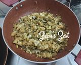 A picture of step 2 of Kaddu and Turai with Methi Sabzi.