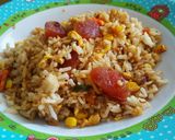 Foto langkah ke 6 dari resep Spicy lapchiong fried rice (non halal).