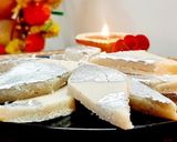 A picture of step 8 of Kaju Katli.
