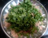 A picture of step 6 of Bharva Bharela karela.