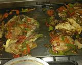 Foto del paso 6 de la receta Mixto de molleja, churrasco, solomillo y morrón a la planchetta