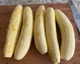 A picture of step 1 of Pastelon aka plantain lasagna.