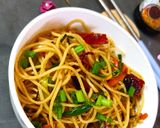 A picture of step 6 of Hakka Noodles.