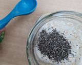 Foto del paso 1 de la receta: Pudding de avena y chía con chocolate 🥣 Overnight oats