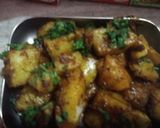 A picture of step 1 of Achari Aloo.