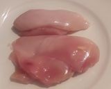 A picture of step 2 of Stuffed Chicken breast wrapped in Bacon.