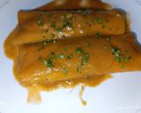 Foto del paso 4 de la receta: Canelones de masa de croquetas en salsa de carne