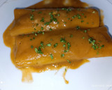 Foto del paso 4 de la receta: Canelones de masa de croquetas en salsa de carne