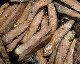 A picture of step 2 of Leftover Steak with Onions.