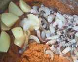 A picture of step 3 of Prawns curry.