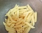 A picture of step 1 of Pizza Pasta Sticks.