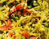 A picture of step 7 of Karnataka Special Cabbage, Peas, and Carrots Pallya.