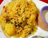 A picture of step 8 of Chicken mater pulao.