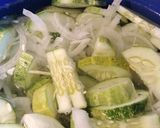 A picture of step 1 of Bread & Butter Pickles.