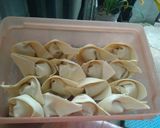 Foto langkah ke 5 dari resep Pangsit isi udang tahu.