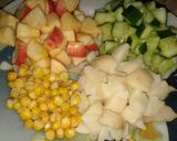 A picture of step 1 of Weight gain salad.