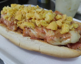Foto del paso 7 de la receta: Perrito🌭caliente con jamón🥯y ensalada🥓🥯🧀🧅🍎🥕
