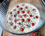 Une image de l'étape 2 de Clafoutis aux tomates cerise, parmesan et Basilic.