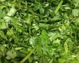 A picture of step 1 of Spinach Thalipeeth.