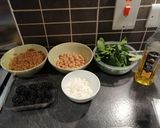 A picture of step 2 of Giant cous cous, chickpeas, blackberry and feta salad.