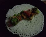 A picture of step 8 of Sama veg wrap.