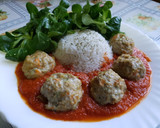 Foto del paso 5 de la receta: Albóndigas de pollo y verduras al horno