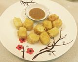 Hình bước làm 3 của món Đậu hũ bọc cốm rang