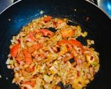A picture of step 4 of Kalay chana chaat.