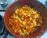 A picture of step 2 of Cauliflower Subzi.
