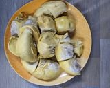 Gambar langkah 1 resipi Pulut Durian.