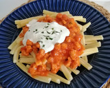 Foto del paso 10 de la receta: Pasta con soja texturizada y salsa de yogurt