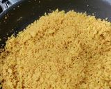 A picture of step 3 of Protein rich Yellow split Moong daal(gram lentils) Burfi.