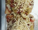 A picture of step 2 of Maggie sandwich.