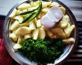 सोया आलू की सब्जी (Soya aloo ki sabzi recipe in hindi) रेसिपी चरण 1 फोटो