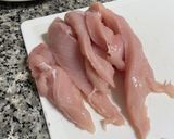 Foto del paso 2 de la receta Tiras de pollo empanadas con salsa de quesos 🍗🫕