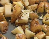 A picture of step 3 of New Potatoes & Dill leaves stir fry.