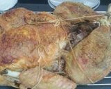 A picture of step 15 of Roast turkey with sweet chestnut, cranberry and port stuffing.