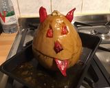 Une image de l'étape 17 de Diable de courge sucrine farcie morue,poivron,oignon au bouillon de curry.